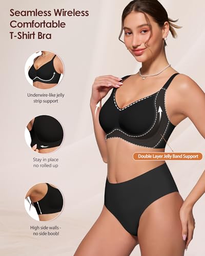 As Fairy Women's Wireless Full Coverage Seamless Jelly Push-Up Bra - image 3