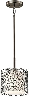 Kichler 43349CLP Silver Coral Mini Pendant 1-Light, Classic Pewter