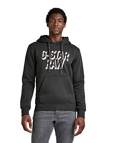 G-Star Raw Retro Shadow Graphic Hooded Sweatshirt, Suéter Para Hombre, Gris Cloack D22236-A971-5812 , L G-Star Raw Retro Shadow Graphic Hooded Sweatshirt, Suéter Para Hombre, Gris Cloack D22236-A971-5812 , L