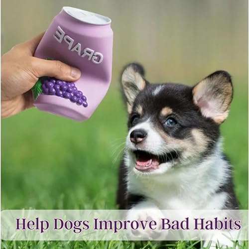 Image of Foodie Puppies Natural Latex Squeaky Play Drink Chew Toy - (Grapes Juice Toy) for Small to Medium Dogs | Durable, Interactive, Fetch & Chew Safe Play Toy | Reduce Separation Anxiety