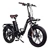 ET.Cycle F1000 Foldable Electric Bike 20" Fat Tire e-Bike 750W Das-Kit Motor 20MPH 1008Wh 48V 21AH Removable Large Battery LCD Display Hydraulic Disc Brake 8 Speed Gear 60-125+ Miles for Adult #1