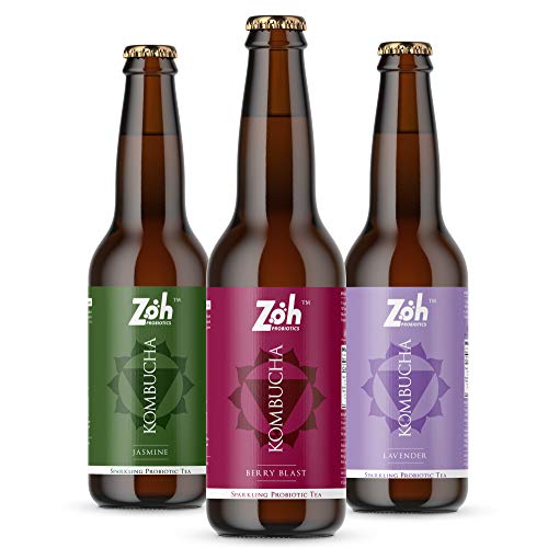 Image of Zoh Probiotics Kombucha - Pack Of 3 (Combo 5), 330 Milligrams, Green Tea, Liquid