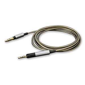 OKCSC Audio-kabel, verzilverd, met vergulde rechte stekker, handgemaakte hoofdtelefoonkabel voor Senheiser HD598, HD558…