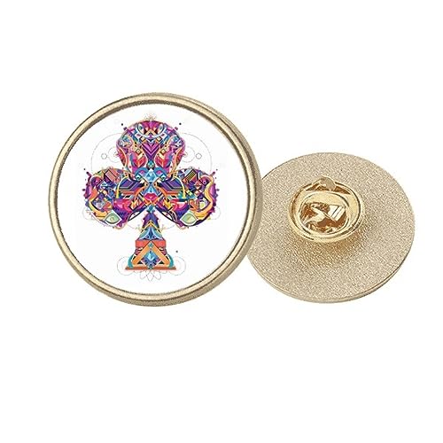 Broche ronde en métal doré au design géométrique chic pour sublimer vos vestes de tailleur