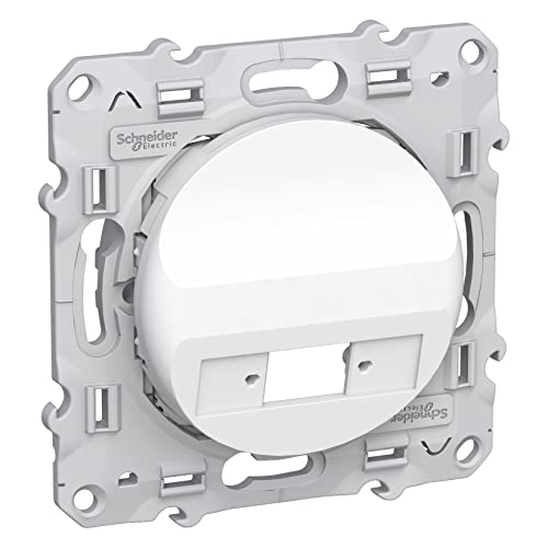 Schneider Electric - Odace Blanc, prise optique 1 sortie, à compléter avec une traversée VDIB6072001 - S520404