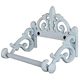 Contenido del envío: 1 precioso antiguo soporte para rollo de papel de WC para fijación a la pared (decoración y tornillos no incluido).