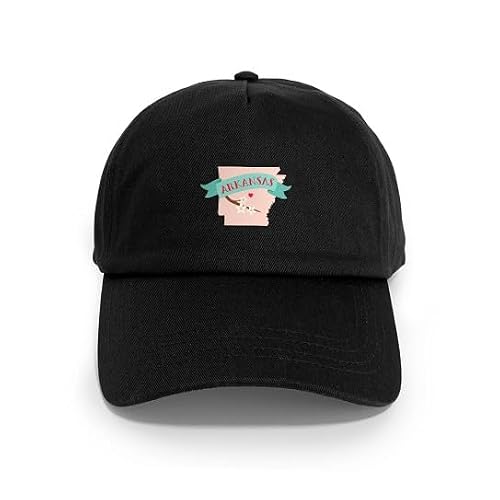 CafePress Arkansas Apple Blossom Unique Adjustable Baseball Hat Black