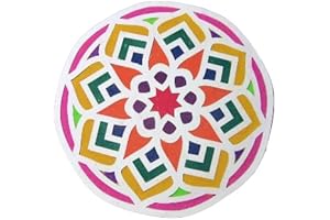 DIY Round Wooden MDF Rangoli Board for Indian Festivals and Home Decor