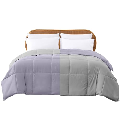 Modern Threads Down Alternative Reversible Comforter Purple/Silver Queen