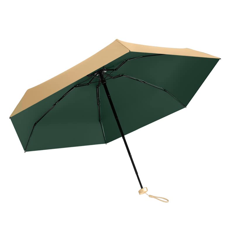 AFULILI Small Mini Umbrella For Travel Compact UV Umbrella For Sun Rain Windproof Lightweight Simple Color Flod Umbrella