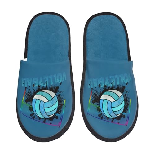 Volleyball Slippers for Women, Sport Ball House Slippers Non-slip Indoor Bedroom Slippers Warm Cozy Memory Foam Home Shoes3