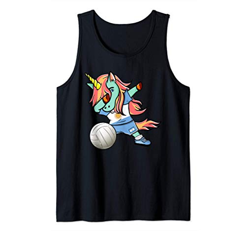Divertido Dabbing Unicornio Voleibol de Argentina - Bandera Camiseta sin Mangas