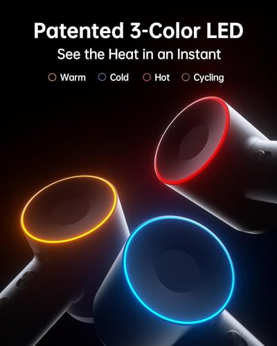 Laifen Hair Dryer, Negative Ionic Blow Dryer with 110, 000 RPM Brushless Motor for Fast Drying, High-Speed Low Noise Thermo-Control Hairdryer with Magnetic Nozzle, for Home, Travel(Silver)