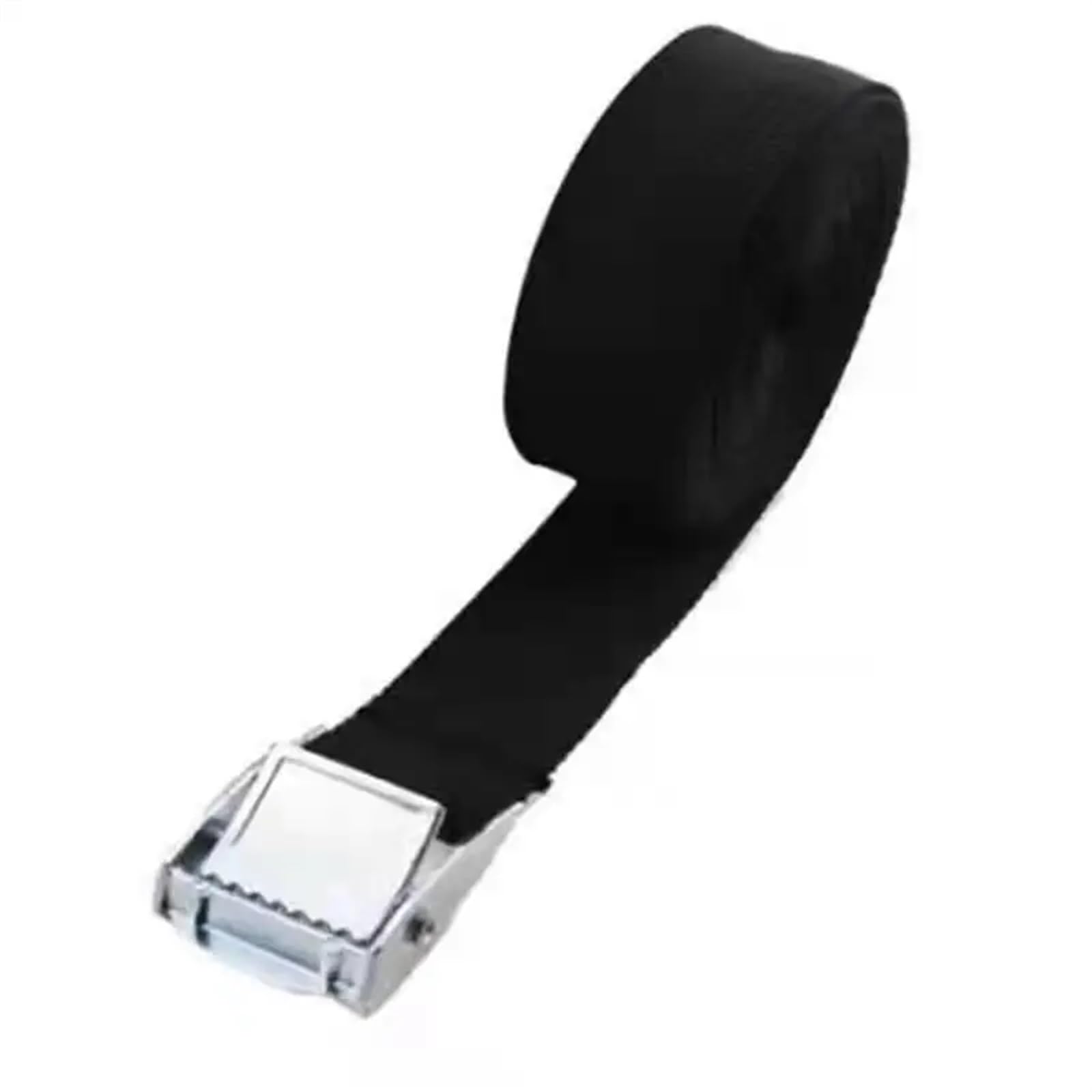 1 Correa con Hebilla de Leva - Correa de trinquete con Gancho - Cuerda de Amarre de Carga for automóviles de 1-6 m x 25 mm, Correa tensora Fija(6m)