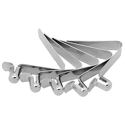 GeKLok Clips de resorte para kayak de 6 mm, clip de resorte de botón, clip de resorte de remo de kayak, 5 clips de resorte de acero inoxidable para palo de tienda de campaña de kayak (plateado)