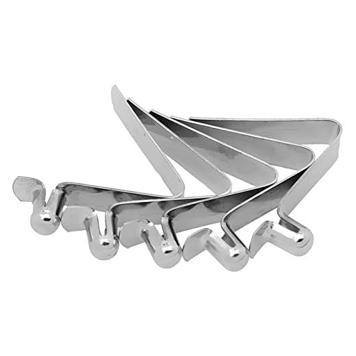 GeKLok Clips de resorte para kayak de 6 mm, clip de resorte de botón, clip de resorte de remo de kayak, 5 clips de resorte de acero inoxidable para palo de tienda de campaña de kayak (plateado)