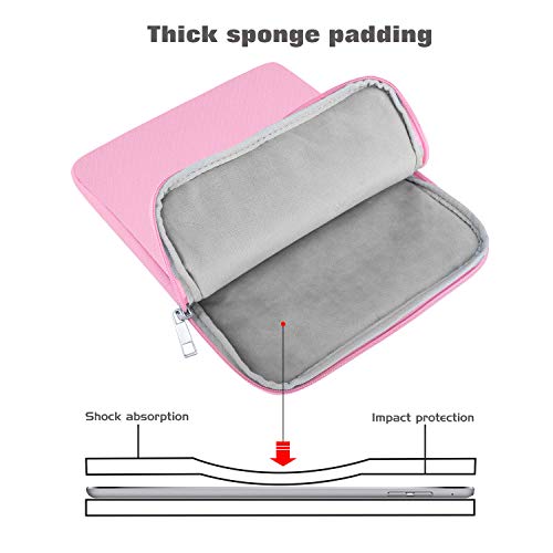 Image of MoKo 9-11 Inch Tablet Sleeve Bag Padded Protetive Carrying Case | Fits New 11inch iPad Air M4, iPad A16 2025, iPad Pro 11 M4, Air 5 /4 /3, iPad 10 /9 /8th Gen, Tab S8 /S9 11 inch, Pink