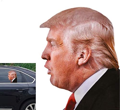 Toogod Trump Car Sticker Window Decal for Vehicles,Automotive Decals Window Cling Ride with Trump (for Left Side)