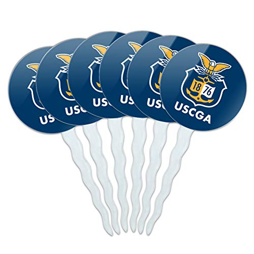 U.S. Coast Guard Academy Official Bears Logo Cupcake Picks Toppers