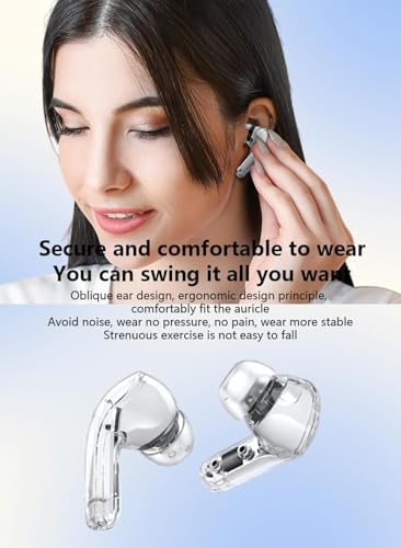Image of AVASHYAA TECH Ultrapodspro In Earbuds, Gaming Earbuds With RGB LED Gaming Design. 30 Hours Playtime, Bluetooth 5.3 + ENC Clarity, 13Mm HD BASS Drivers, IPX7 Sweat-Proof,Built-In Mic For Android & Ios (White)