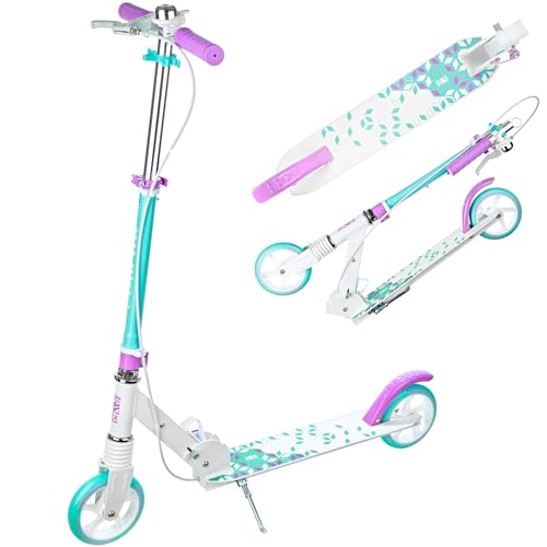 Raven   Patinete para niños y Adultos   Scooter   Patinete   Plegable, rodamientos ABEC 9, Manillar Ajustable en 4 Posiciones   Marita con Freno de Mano, 145 mm