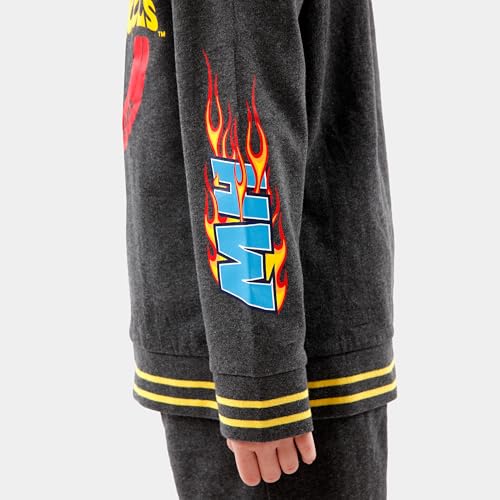 Hot Wheels Sweatshirt and Pants Set | Boys 2 Piece Outfit Set | Race Car Tracksuit For Kids | Ages 3 To 13 Years | 53