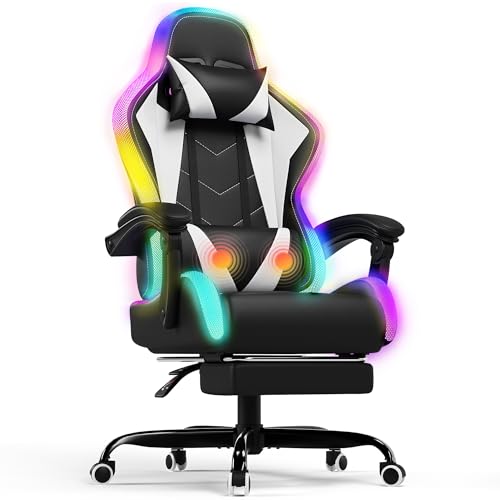 Devoko Sedia da Gaming con Massaggiante Schienale Regolabile...