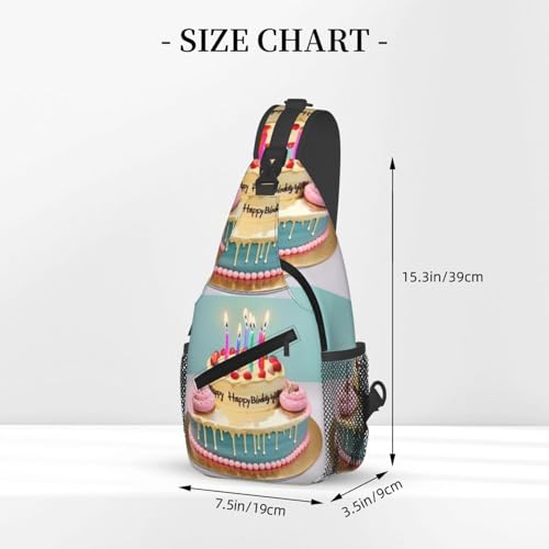 Mochila cruzada Happy Birthday para senderismo y viajes miniatura 3