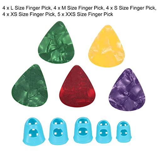 sourcing map Finger Médiators Guitare Médiators Doigt Pointes Protecteurs L M S XS XXS Dimension Bleu 1 Ensemble - Les Beatles, Paul McCartney, John Lennon, RIngo Starr, George Harrison sourcing map Finger Médiators Guitare Médiators Doigt Pointes Protecteurs L M S XS XXS Dimension Bleu 1 Ensemble – Image 4