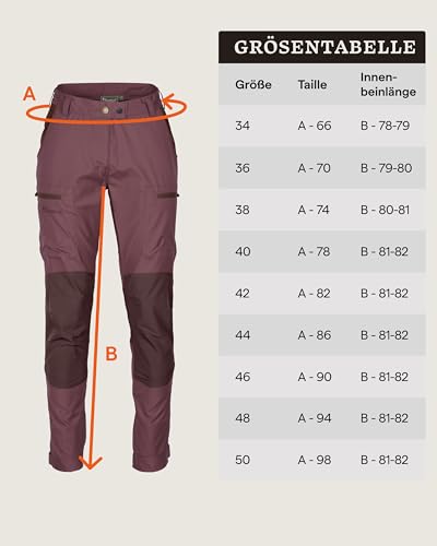 Pinewood Damen Trekkinghose Caribou TC mit 4 Wege-Stretch, robuste, schnelltrocknende & umweltfreundliche Wanderhose, passgenaue Outdoorhose