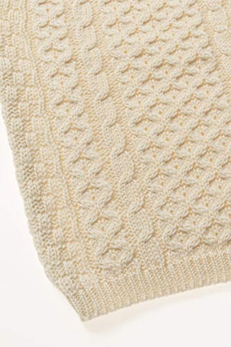 Image of Aran Crafts Kid's Irish Cable Knitted Crew Neck Sweater (100% Merino Wool)
