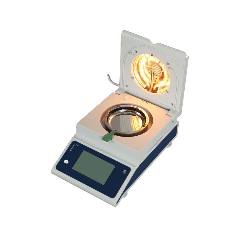 Halogen Moisture Analyzer - LCD Display, 9 Preset Modes, Precise Temperature Control - RS232 Connectivity - Ideal for Quick and Accurate Moisture Measurement in Various Samples