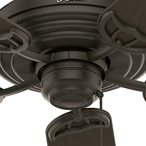 Hunter 52 inch Outdoor or Indoor Ceiling Fan No Light - Bronze Ceiling Fan without Light, For Patio, Porch, Garage, or Living Room, Standard Mount, 5 Blades, Pull Chain - Sea Air 53061, New Bronze - Image 6