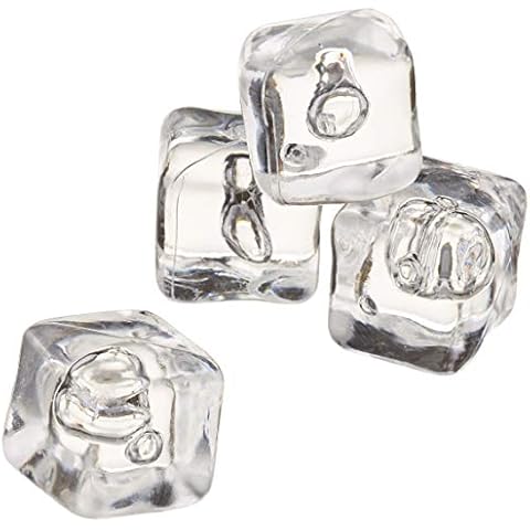 Acrylic Ice Cubes - Pack of 40 (approx.) Fake Ice Cubes, Decorative Ice Cubes, Plastic Ice Cubes, Display Ice Cubes, Photography Still Life Cover