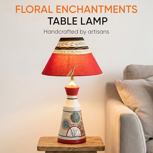 Image of AAKRITI ART CREATIONS Bazaar Soul Handcrafted Floral Lamp for Living Room Decoration | Warm Light Lamp | Home Decor Gift | Housewarming Gift | Handcrafted Home Decor Gift