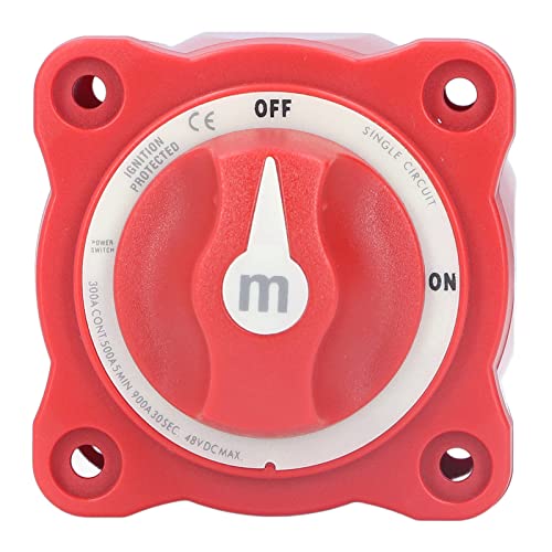 Nutriess Battery Switch 300A Single Loop Selector Switch Mini ON Off Single Circuit for Yachts RVs Modified Cars Marine