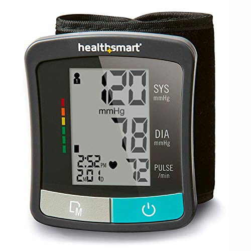 Healthsmart Digital Standard Blood Pressure Monitor With Automatic Upper Cuff That Displays Pulse Rate And Irregular Heartbeat, Stores Up To 120 Readings For 2 Users #TOP3