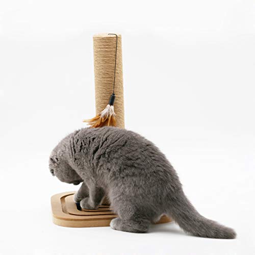Rascador para gato con juguete miniatura 7