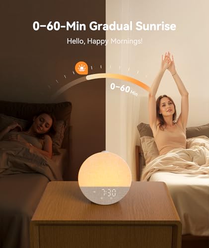 Image of Dreamegg Sunrise 1 Pro, Sunrise Alarm Clock, Sound Machine for Sleep | 29 Sounds, White Noise Machine, Gentle Sunrise Wake-Up, Dimmable Night Light, No App, Adults and Kids, Heavy Sleepers