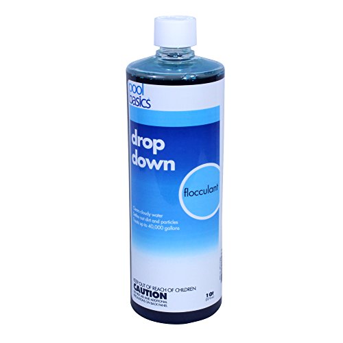 Pool Basics 2440PB DROP DOWN FLOCCULANT CLARIFIER Chemical For Swimming Pool- 2 x 32 oz Bottles (64 oz. Total)