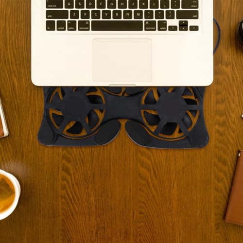 Enfriador portátil plegable para laptop con ventiladores USB negro miniatura 3