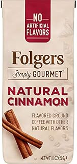 Folgers Simply Gourmet Natural Cinnamon Flavored Ground Coffee, 10 Ounces