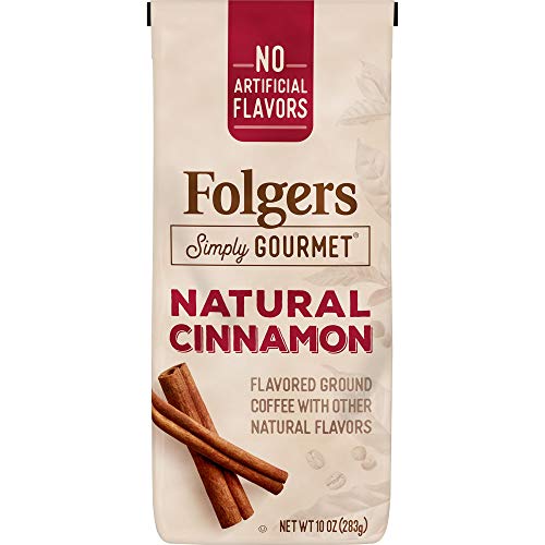 Folgers Simply Gourmet Natural Cinnamon Flavored Ground Coffee, 10 Ounces