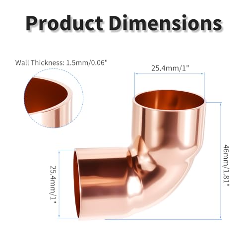 Codo de cobre de 1/2 5 Imagen adicional