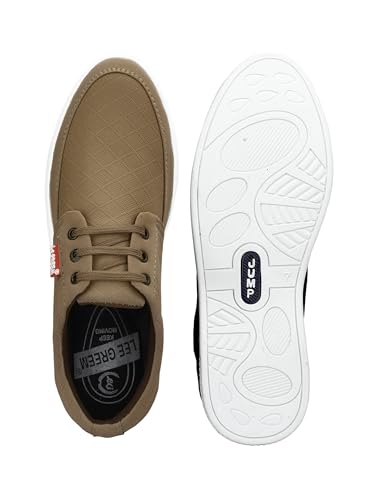Image of Le Greem Men's Casual Lace-Up Shoes | Lightweight Synthetic Upper | Stylish & Comfortable Sneakers with Anti-Slip Sole - Black