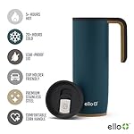 Ello Magnet 18oz Vacuum Insulated Stainless Steel Travel Mug with Side Handle and Leak-Proof Slider Lid and Built-in Coaster, Keeps Hot for 5 Hours - Image 3