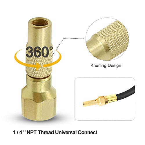 Air Chuck Twist-On, 2 Pcs Heavy Duty Tire Air Chuck Screw On Tire Air Chuck For Tire Inflator Gauge Compressor Accessories #TOP3