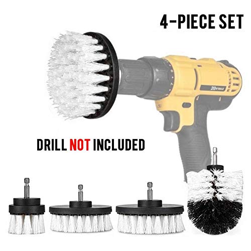 Drill brush 4Pcs Scrub Brush Drill Attachment Kit,Time Saving Kit And Power Scrubber