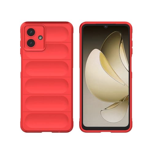 Image of Amazon Basics Mobile Cover for Samsung Galaxy A07 | Full Camera Protection | Liquid Silicon Case | Flexible Bumper Case for Samsung Galaxy A07 4G /5G /F07 4G /M07 4G /M17e 5G /F70e 5G (Red)