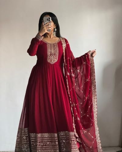 Event Party Wear Stitched Indian Long Anarkali Gown Dress Stylish Salwar Kameez Suits.4